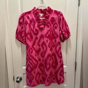 Crown & Ivy Vibrant Pink Dress with Pattern